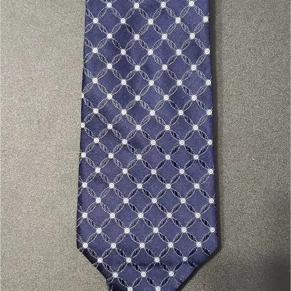 Sean John Blue/White Abstract print Tie - Picture 2 of 4